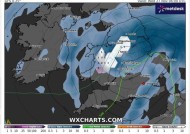 本周晚些时候，英国的降雪地图精确显示了北极地区将面临每小时3厘米的暴风雪